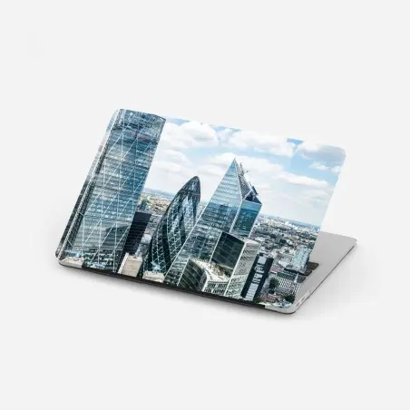 Adesivo per laptop skyline moderno di Londra in dettaglio • Wallissimo®