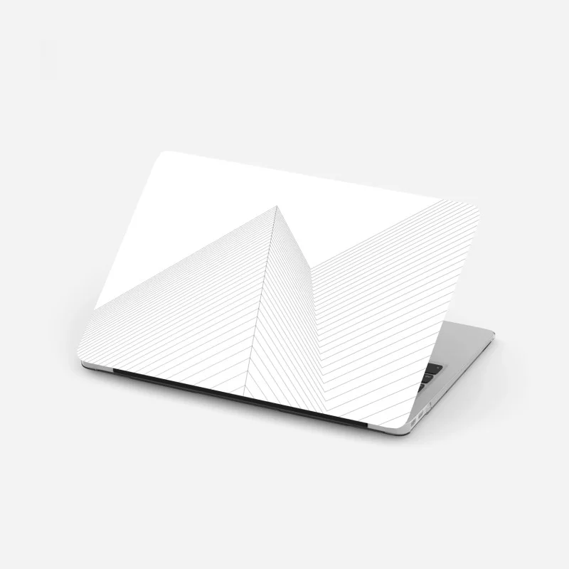 Adesivo per laptop geometria prospettica: linee architettoniche