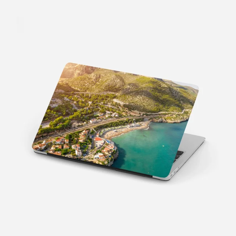 Adesivo per laptop panorama costiero dall'alto