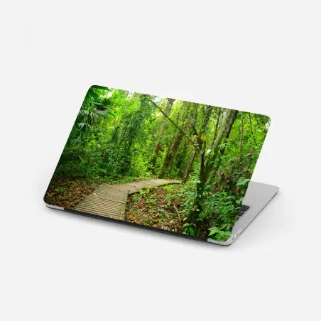 Adesivo per laptop sentiero nella foresta pluviale • Wallissimo®