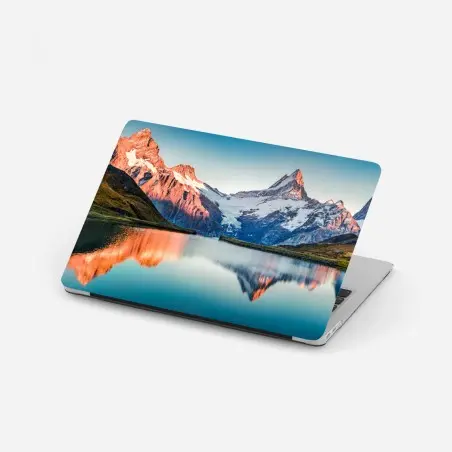 Adesivo per laptop tramonto alpino sul Bachalpsee • Wallissimo®