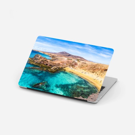 Adesivo per laptop baia turchese di Papagayo, Lanzarote • Wallissimo®