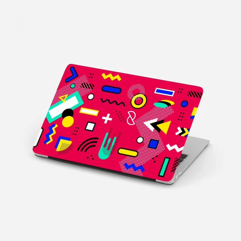 Adesivo per laptop pattern geometrico pop art vibrante