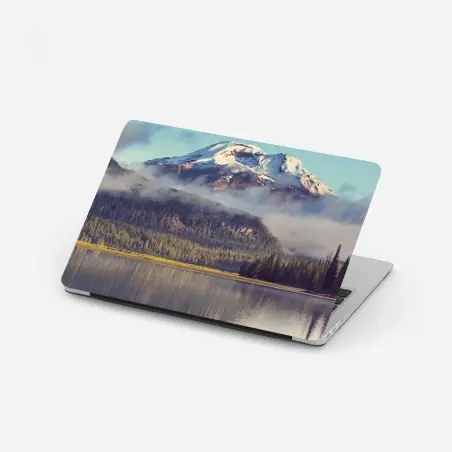 Adesivo per laptop riflessi mattutini sul lago di montagna, Oregon • Wallissimo®
