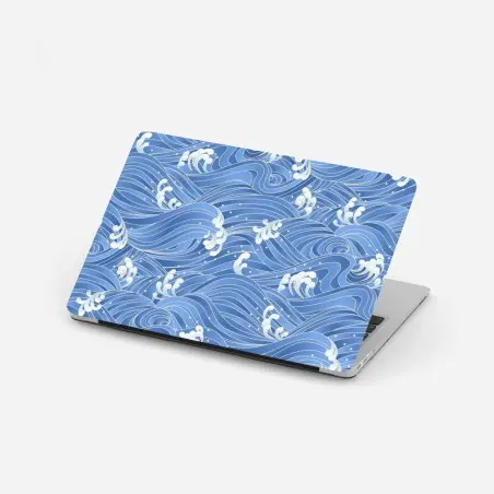 Adesivo per laptop motivo di onde giapponesi stilizzate • Wallissimo®