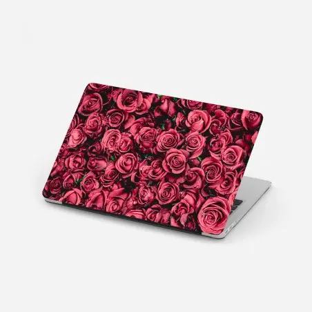 Adesivo per laptop mosaico di rose rosse • Wallissimo®