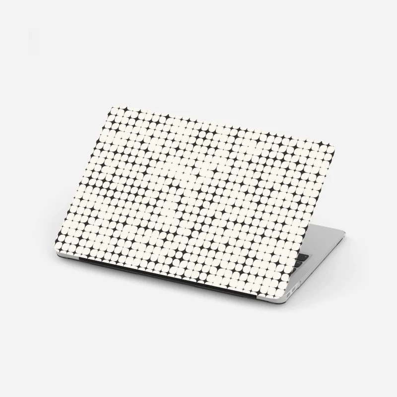 Adesivo per laptop motivo geometrico ottico monocromatico