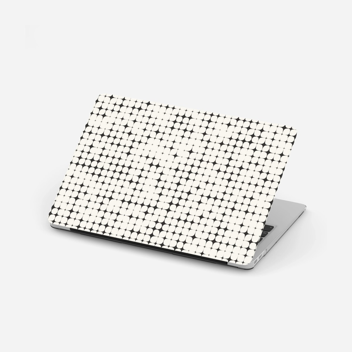 Adesivo per laptop motivo geometrico ottico monocromatico • Wallissimo®