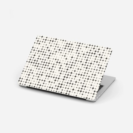 Adesivo per laptop motivo geometrico ottico monocromatico • Wallissimo®