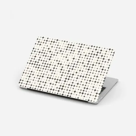 Adesivo per laptop motivo geometrico ottico monocromatico • Wallissimo®
