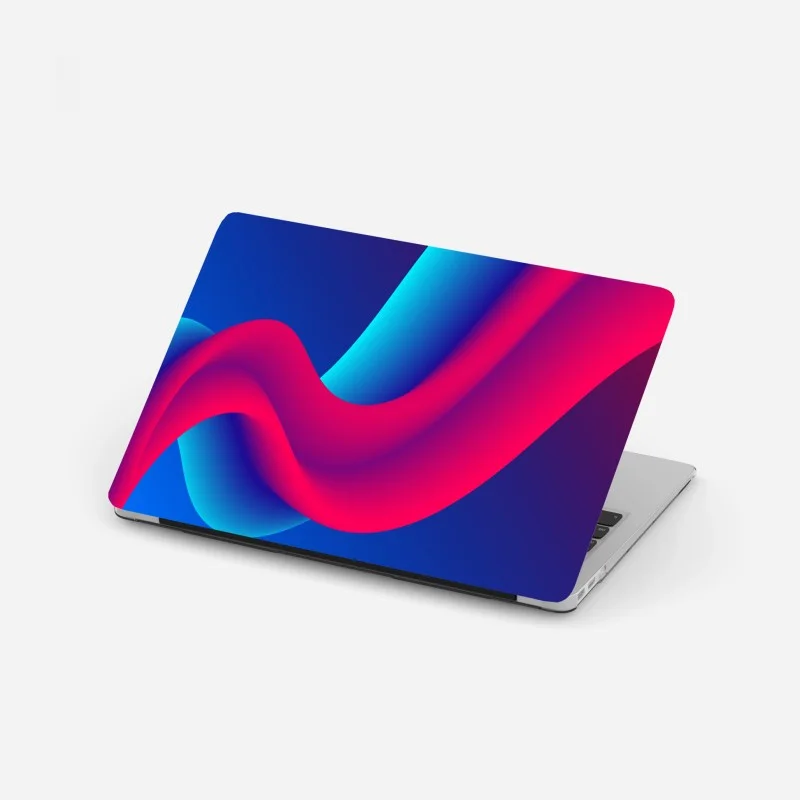 Adesivo per laptop onde cromatiche astratte