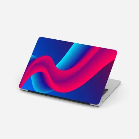 Adesivo per laptop onde cromatiche astratte • Wallissimo®