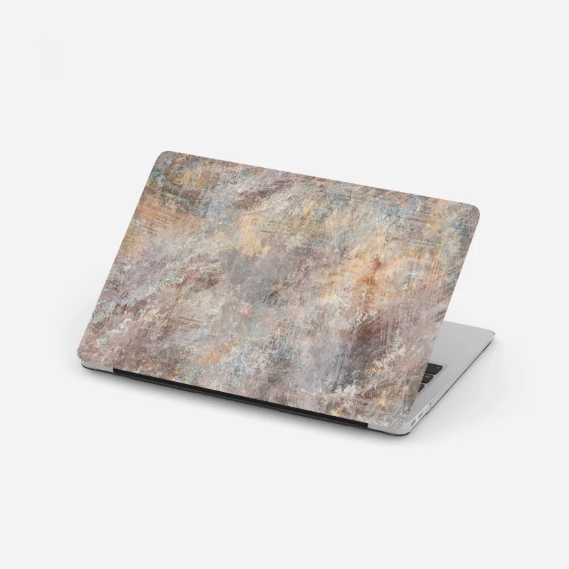 Adesivo per laptop texture astratta patinata in tonalità terra