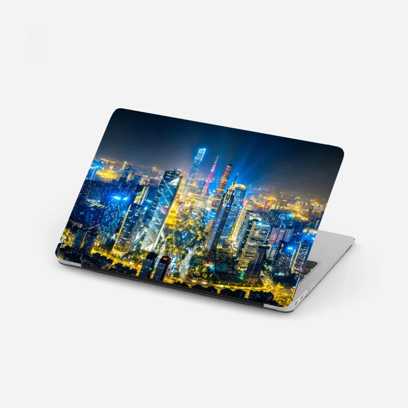 Adesivo per laptop panorama notturno del distretto finanziario di Guangzhou