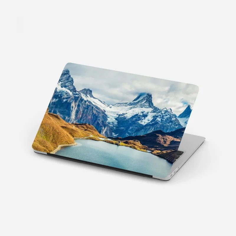 Adesivo per laptop magico panorama autunnale sul lago Bachalpsee e sulle Alpi Svizzere