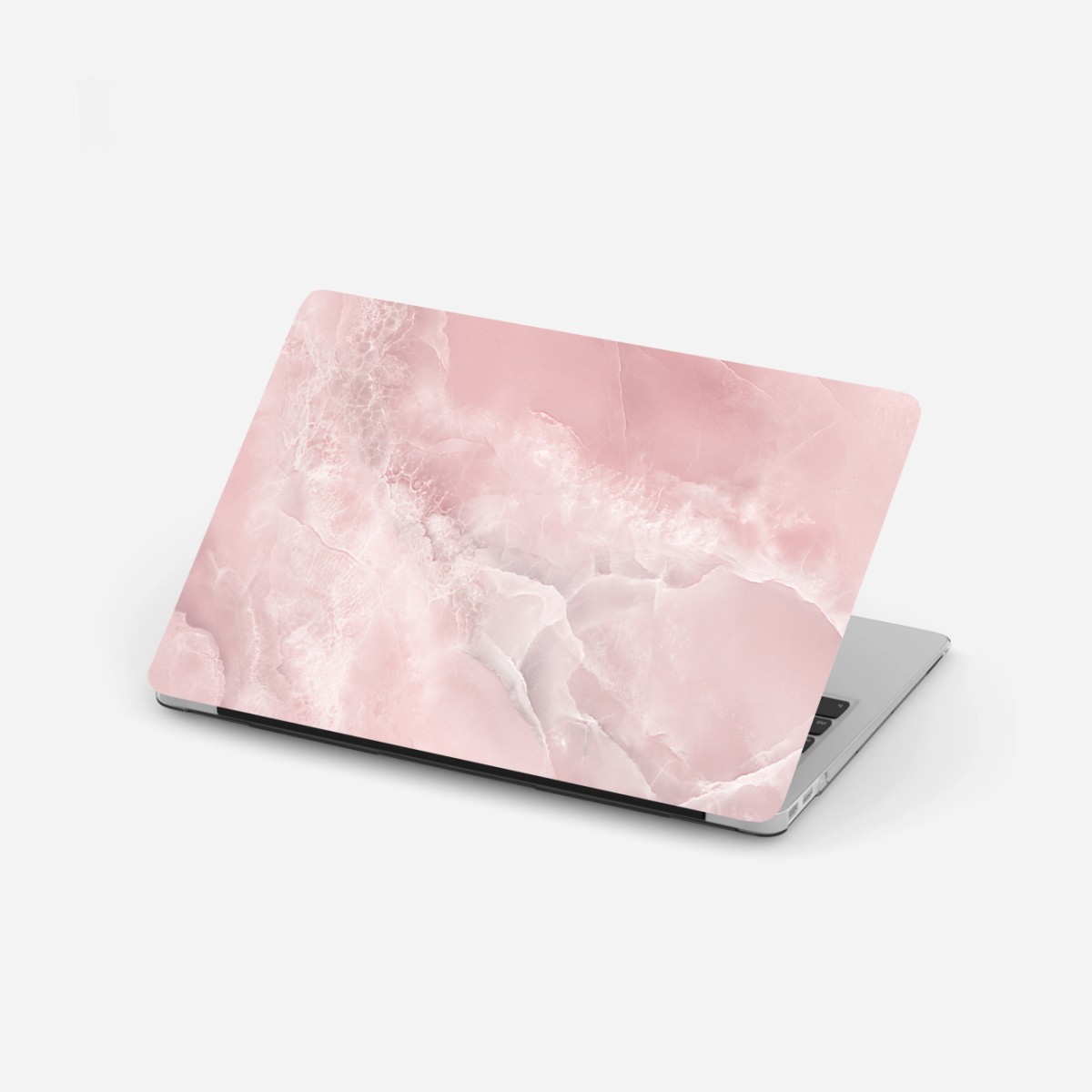 Adesivo per laptop venature di marmo rosa elegante • Wallissimo®
