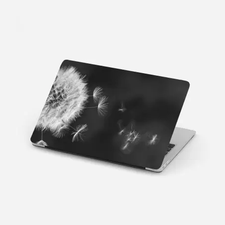 Adesivo per laptop soffione al vento, eleganza minimalista • Wallissimo®