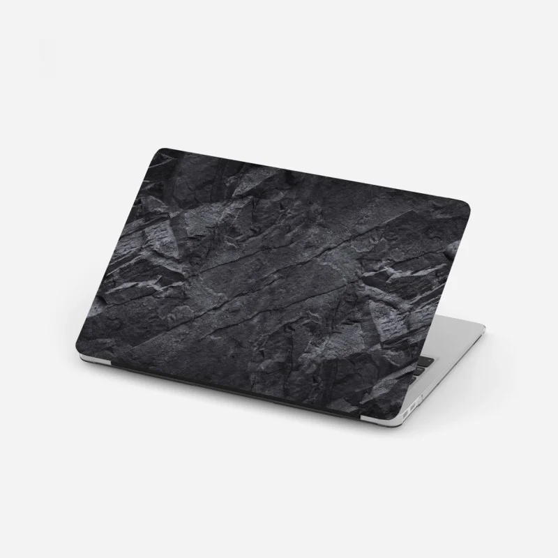 Adesivo per laptop texture rocciosa scura minimalista