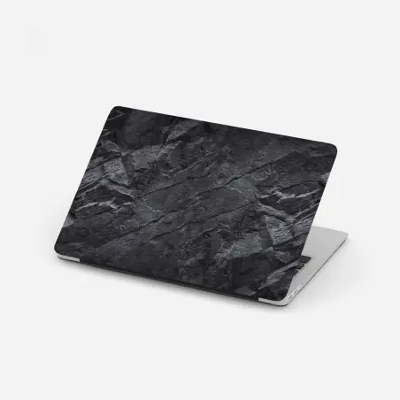 Adesivo per laptop texture rocciosa scura minimalista • Wallissimo®