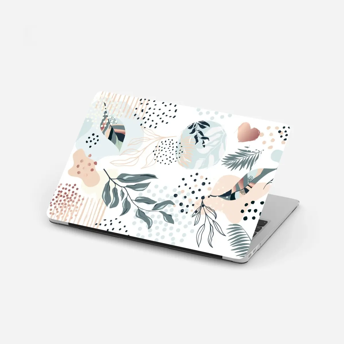 Adesivo per laptop motivo botanico astratto in pastello • Wallissimo®
