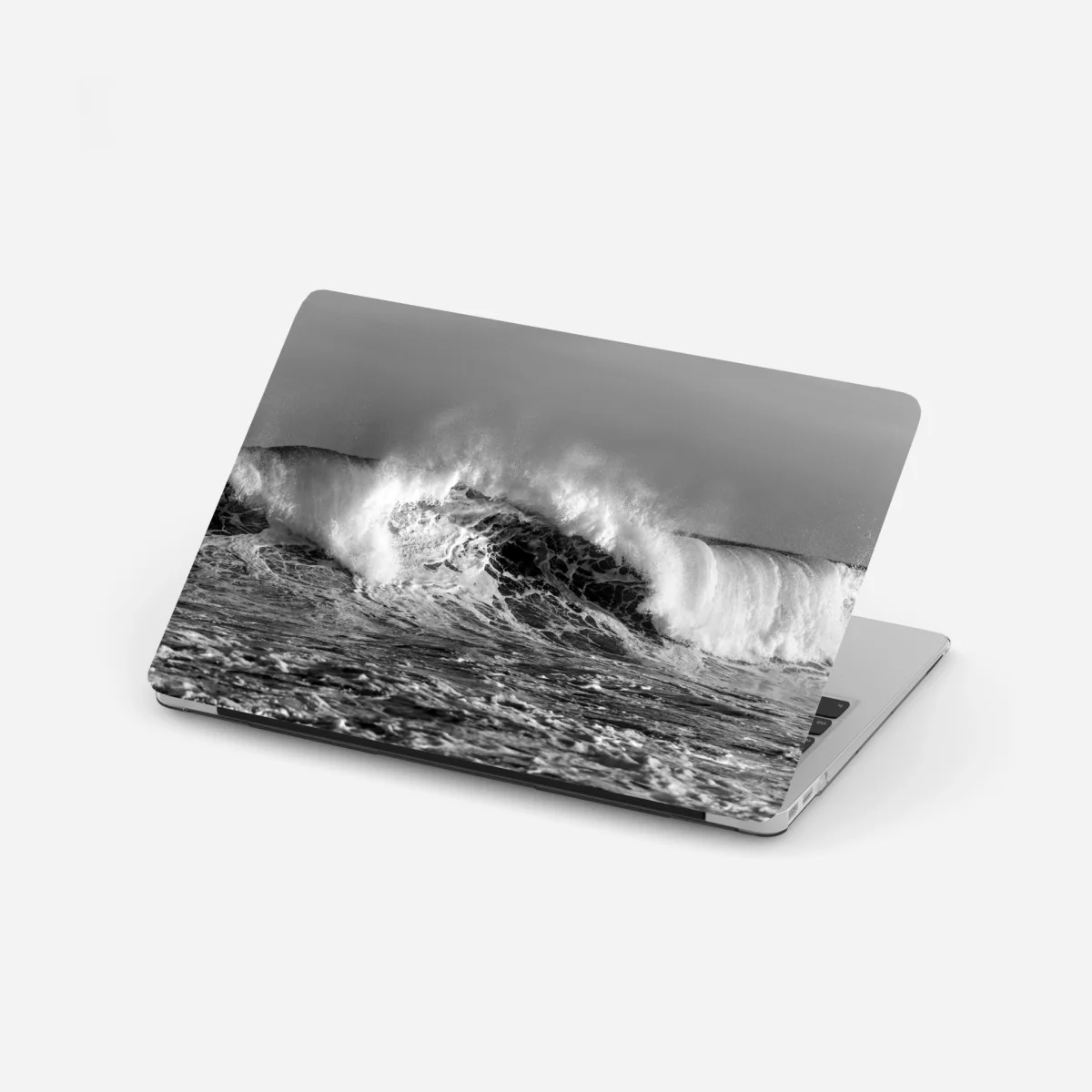 Adesivo per laptop onda potente in bianco e nero • Wallissimo® Adesivo per laptop onda potente in bianco e nero • Wallissimo®