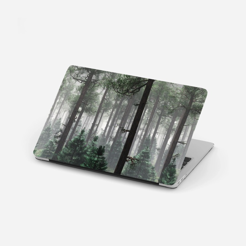 Adesivo per laptop foresta avvolta nella nebbia