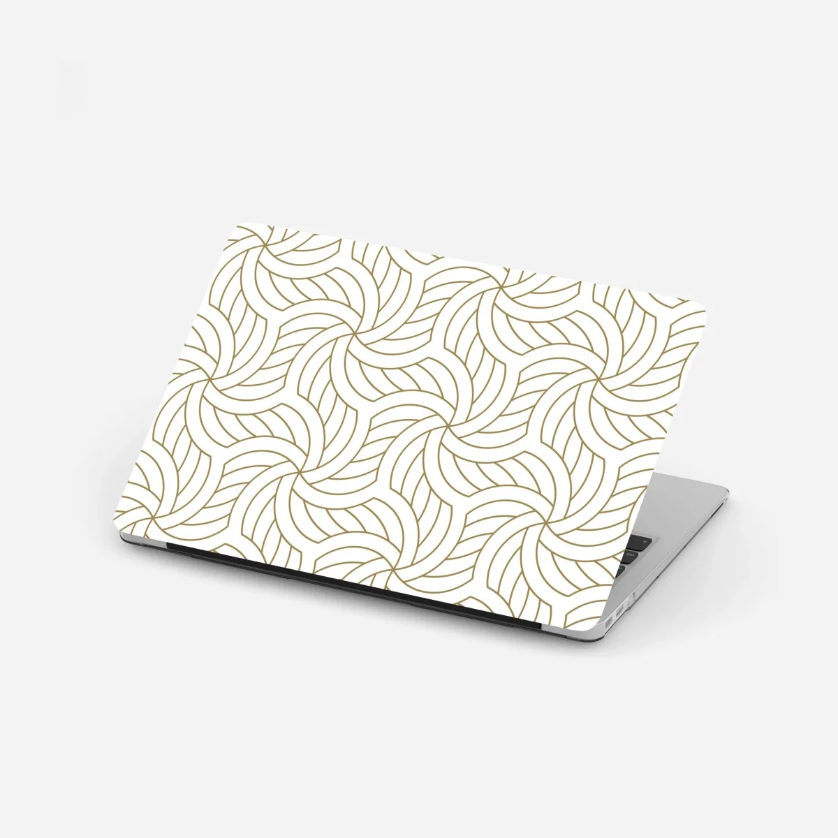 Adesivo per laptop motivo geometrico dorato su sfondo bianco • Wallissimo® Adesivo per laptop motivo geometrico dorato su sfondo bianco • Wallissimo®