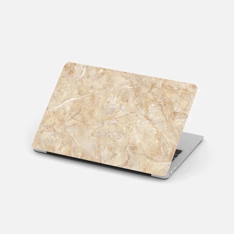 Adesivo per laptop texture marmo beige elegante