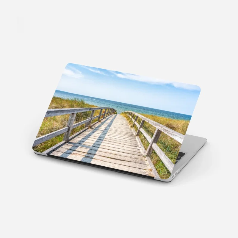 Adesivo per laptop passerella verso il mare