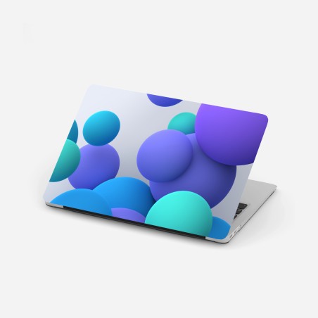 Adesivo per laptop composizione di sfere colorate in 3d • Wallissimo®