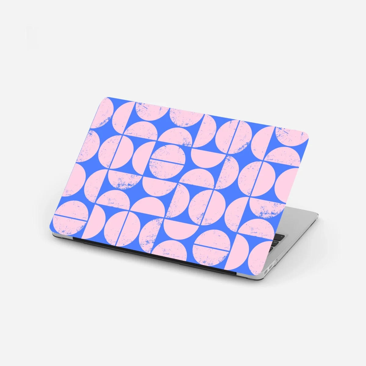 Adesivo per laptop motivo geometrico rosa e blu con effetto vintage • Wallissimo® Adesivo per laptop motivo geometrico rosa e blu con effetto vintage • Wallissimo®