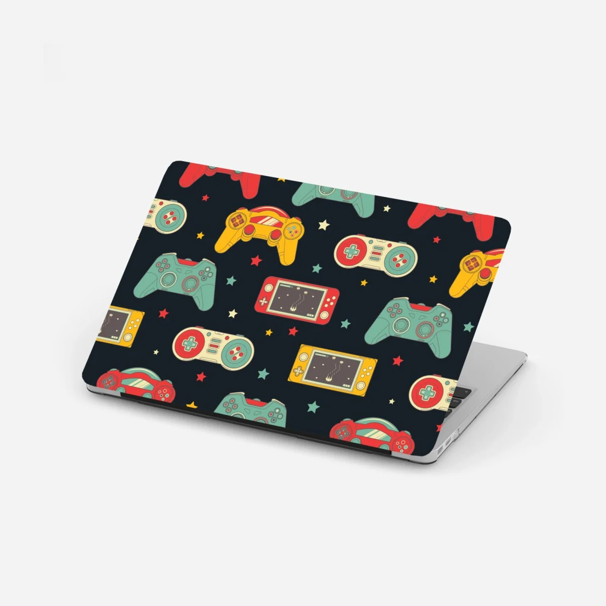 Adesivo per laptop motivo giochi retrò con controller colorati • Wallissimo® Adesivo per laptop motivo giochi retrò con controller colorati • Wallissimo®