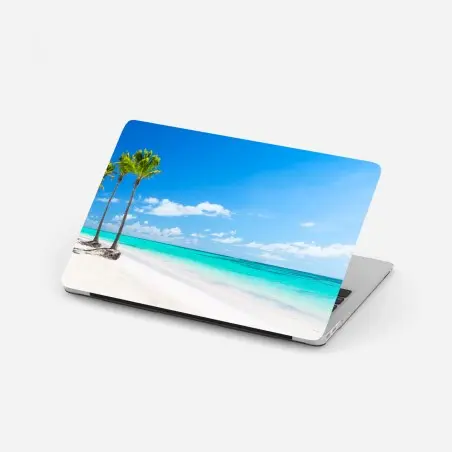 Adesivo per laptop panorama tropicale di Punta Cana • Wallissimo®