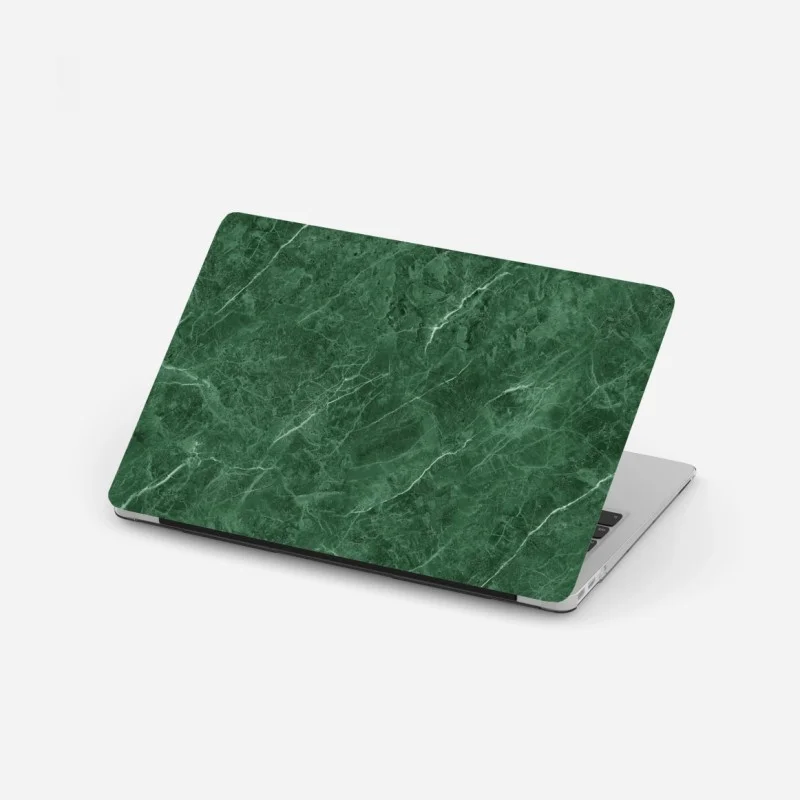 Adesivo per laptop marmo verde venato elegante