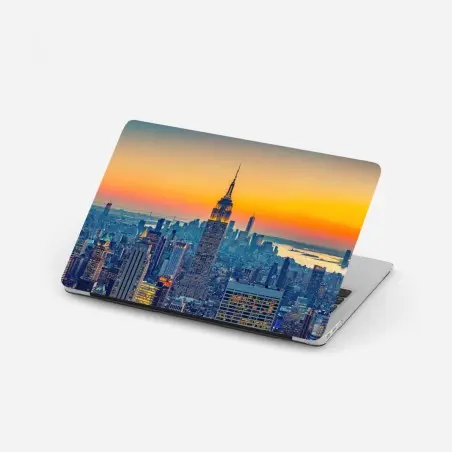 Adesivo per laptop tramonto su New York • Wallissimo®