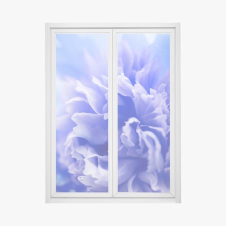 Adesivo per finestra esplosione di petali blu • Wallissimo®