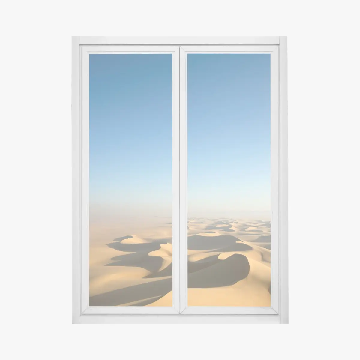 Adesivo per finestra dune dorate sotto un cielo infinito • Wallissimo®