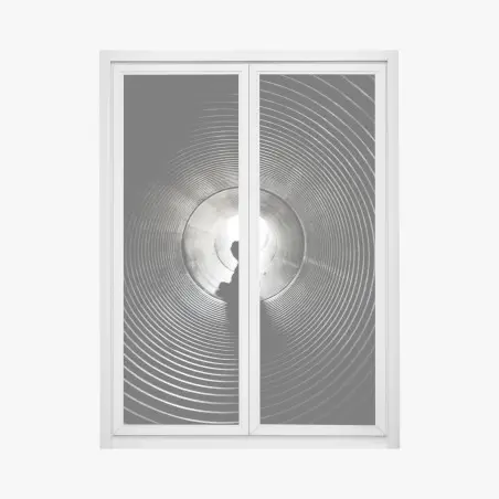 Adesivo per finestra sagoma nel tunnel di luce e ombre • Wallissimo®
