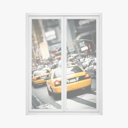 Adesivo per finestra corsa nella giungla urbana di New York • Wallissimo®