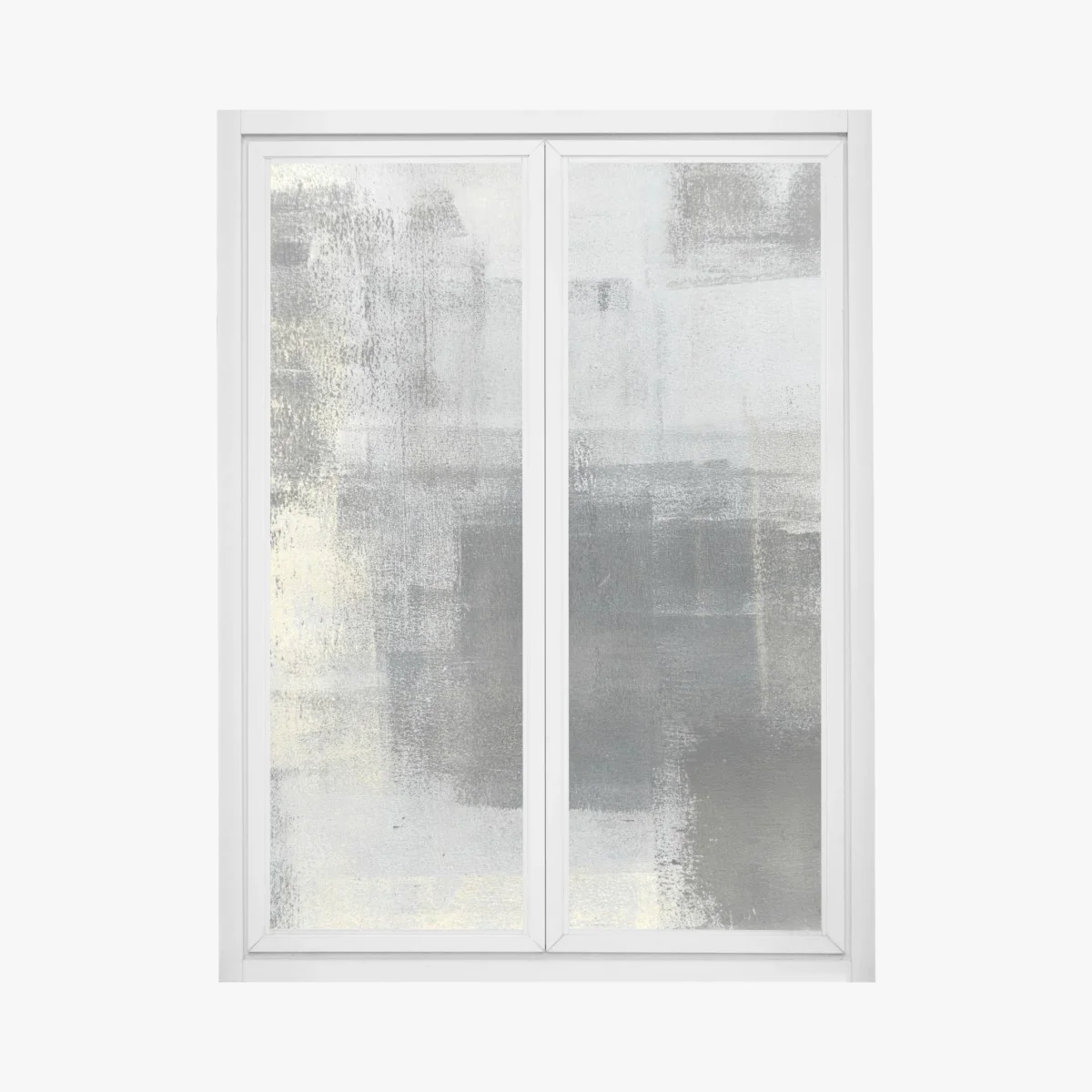 Adesivo per finestra composizione astratta materica in toni grigi • Wallissimo® Adesivo per finestra composizione astratta materica in toni grigi • Wallissimo®