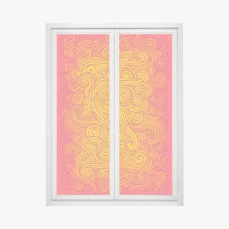 Adesivo per finestra vortici solari ornamentali • Wallissimo®