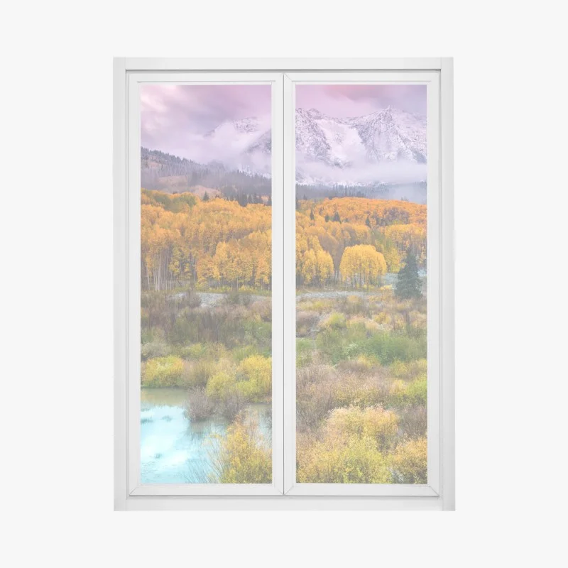 Adesivo per finestra alba rosa su East Beckwith, Kebler Pass, Colorado