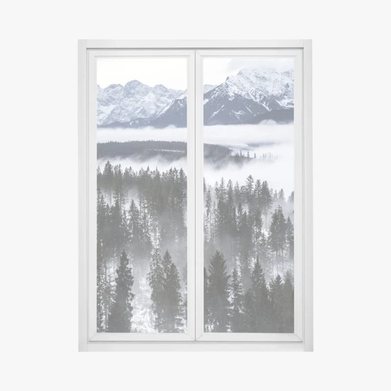 Adesivo per finestra nebbia e foreste dei Tatra