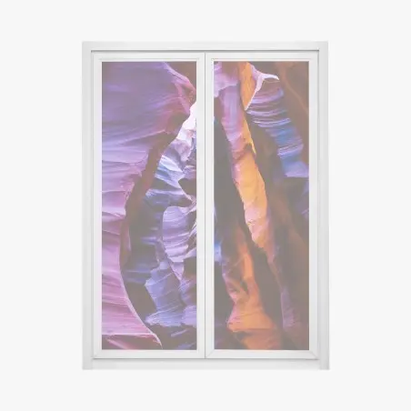 Adesivo per finestra danza di luce nel canyon di arenaria • Wallissimo®