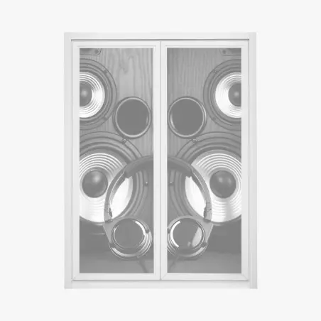 Adesivo per finestra vibrazioni sonore monocromatiche • Wallissimo®