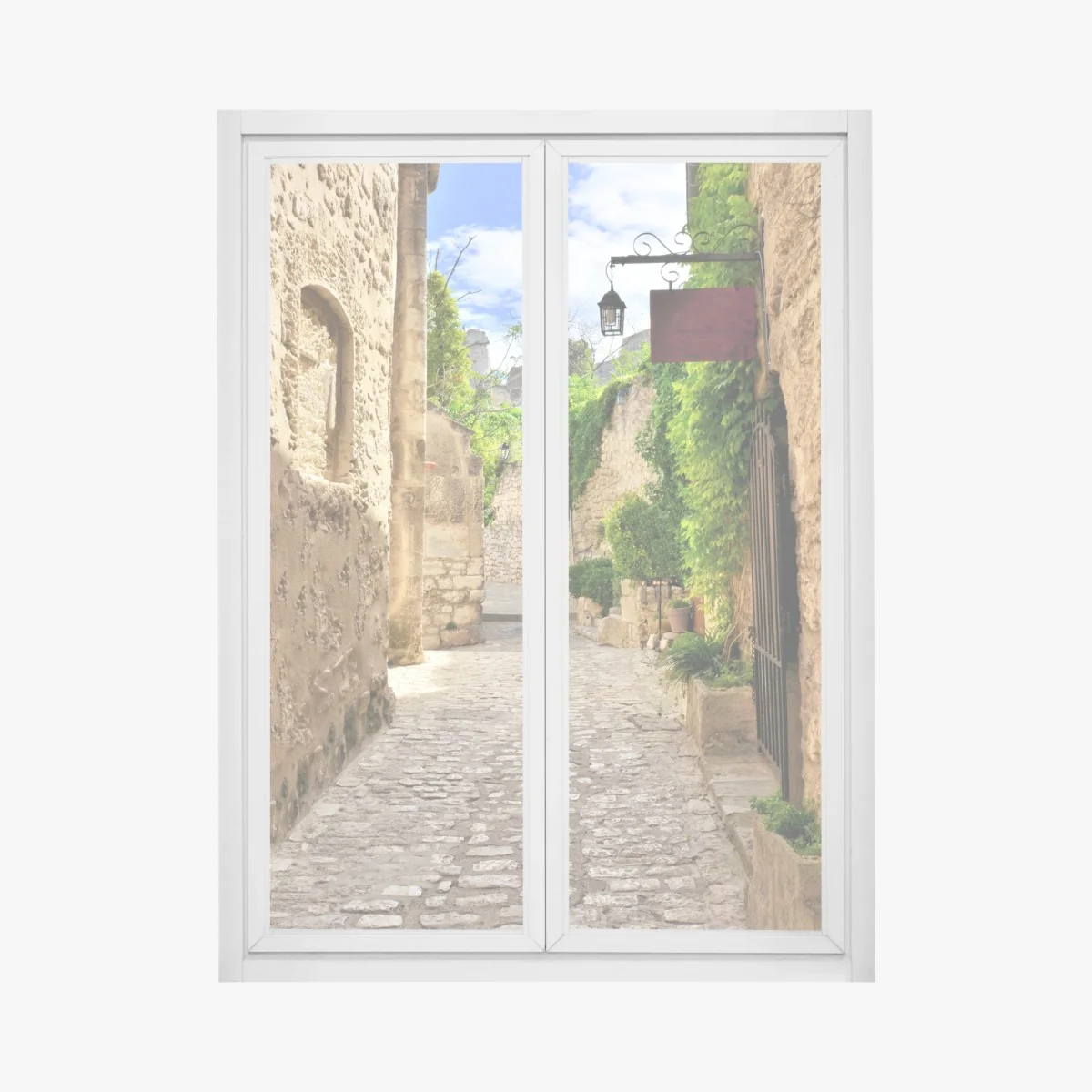 Adesivo per finestra vicolo antico di Les Baux • Wallissimo® Adesivo per finestra vicolo antico di Les Baux • Wallissimo®