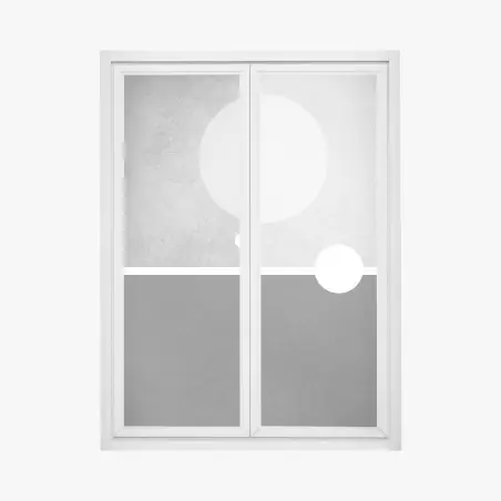 Adesivo per finestra composizione geometrica in bianco e nero • Wallissimo®