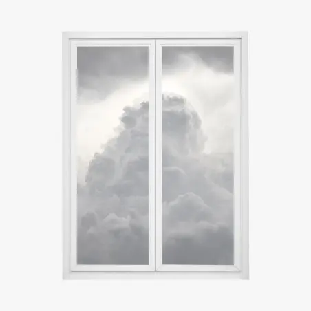 Adesivo per finestra cielo drammatico di nuvole grigie • Wallissimo®