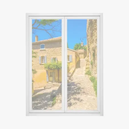 Adesivo per finestra vicoletto soleggiato in Provenza • Wallissimo®