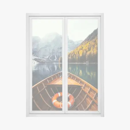 Adesivo per finestra serenità sul Lago di Braies • Wallissimo®